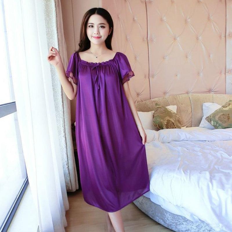 Lavender on sale silk nightgown