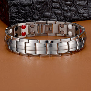 Steel Geranium Magnetic Therapy Bracelet