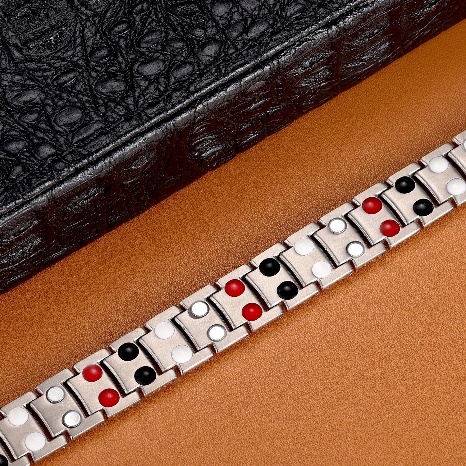 Steel Geranium Magnetic Therapy Bracelet