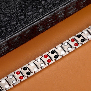 Steel Geranium Magnetic Therapy Bracelet