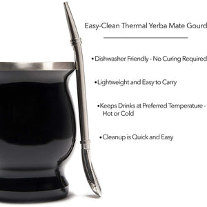 Yerba Mate Gourd Cup Bombilla