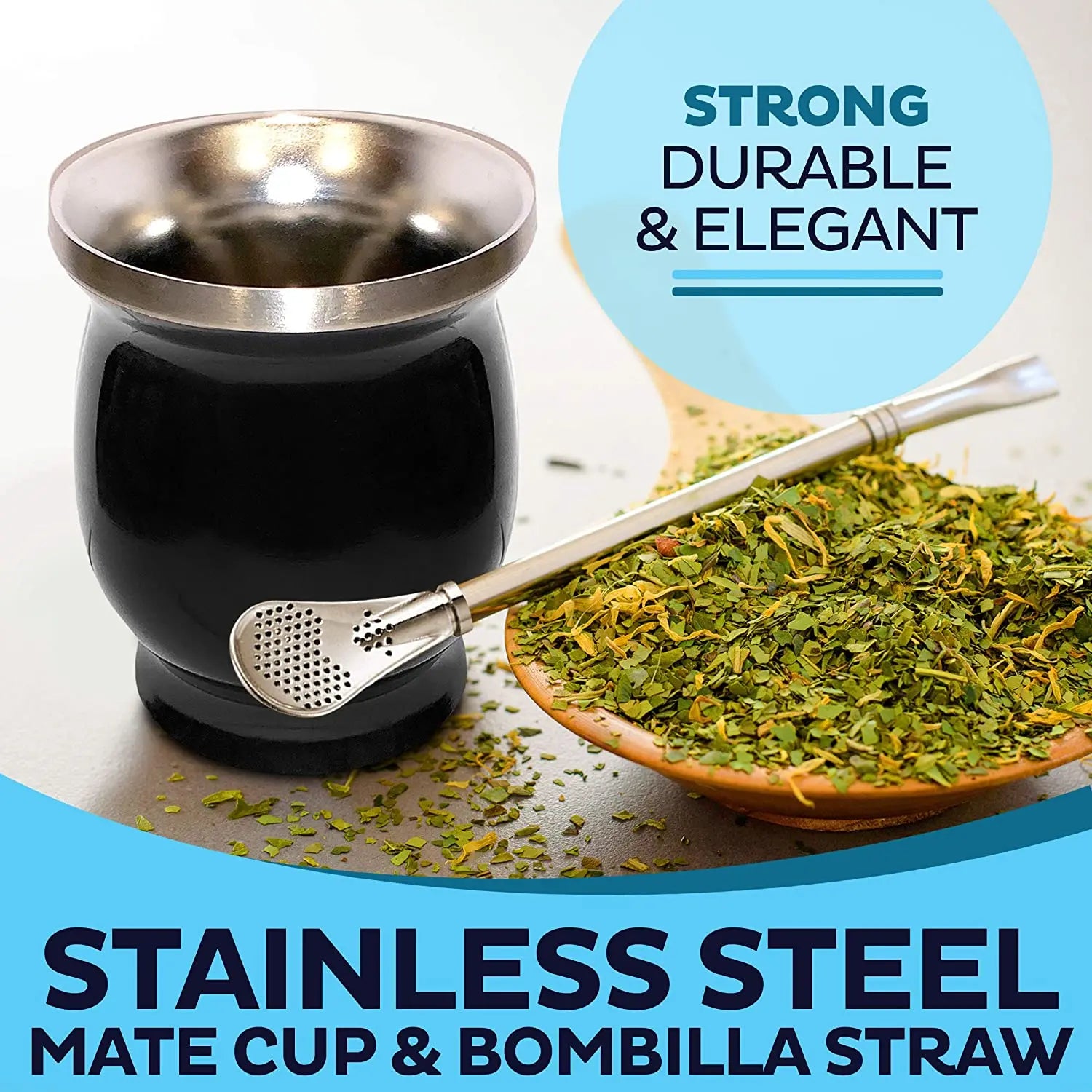Yerba Mate Gourd Cup Bombilla