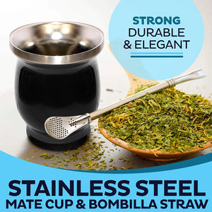Yerba Mate Gourd Cup Bombilla