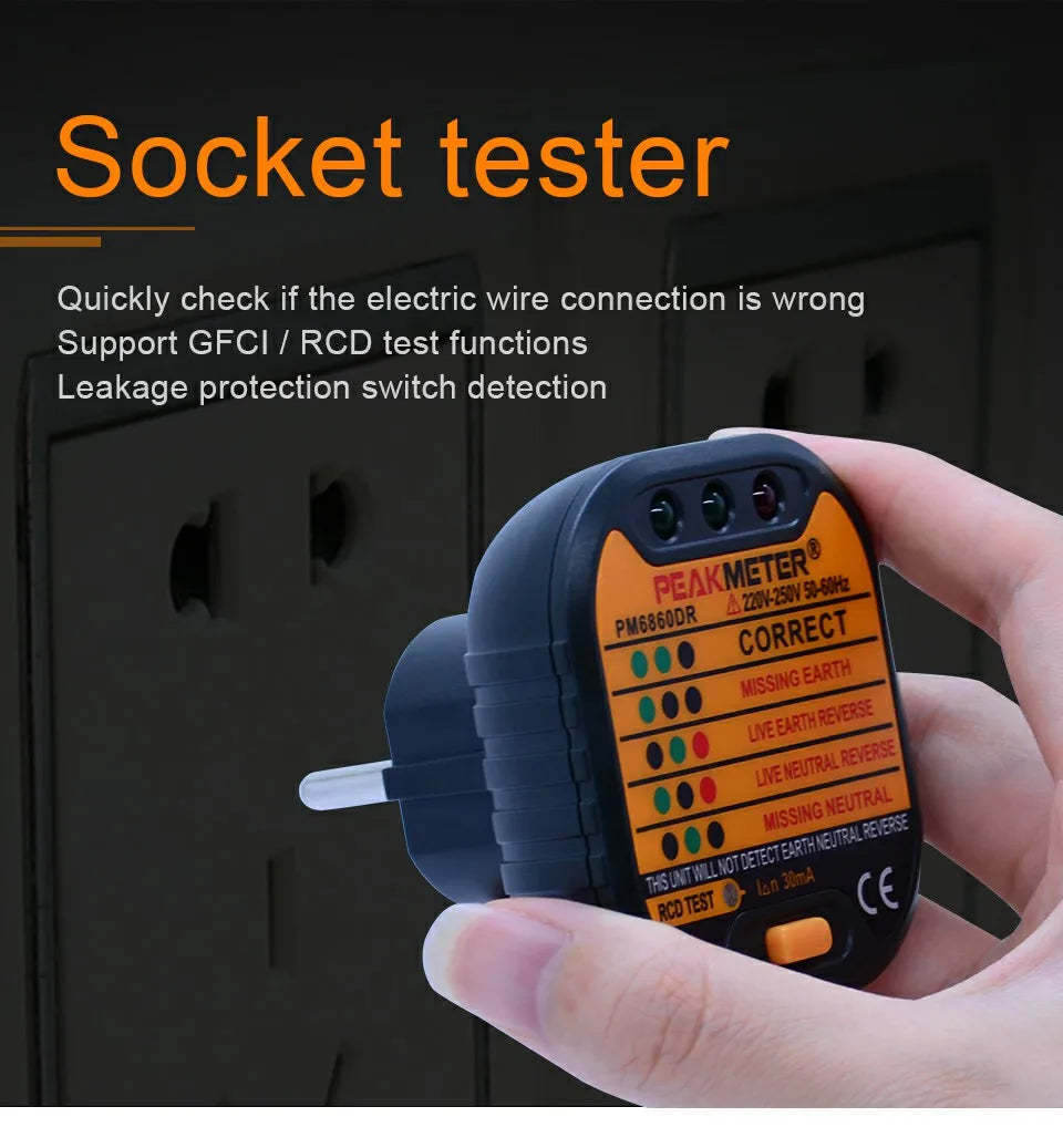 Earth grounding socket tester