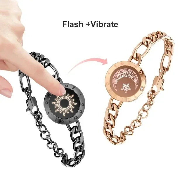 Long Distance Couple Light up and Vibrate Bracelets