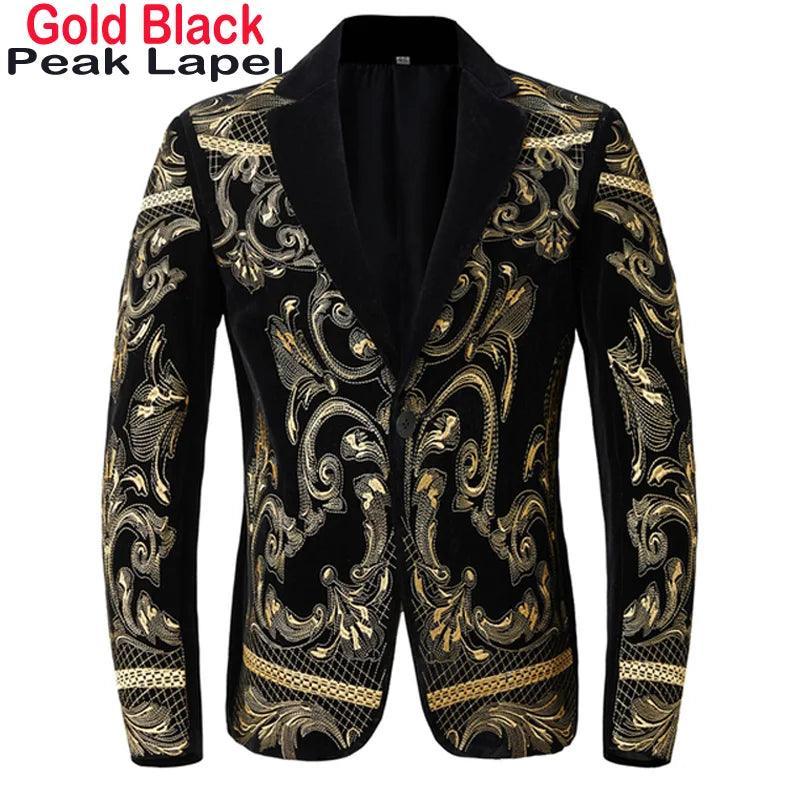 Luxury Gold Baroque Blazer - The Trendy