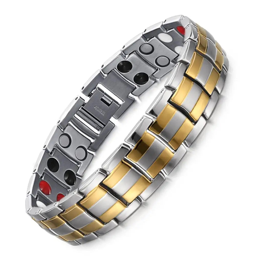 Steel Geranium Magnetic Therapy Bracelet