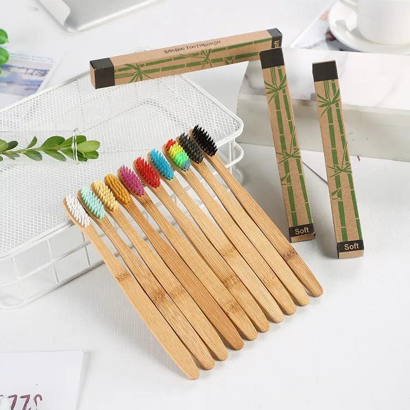 Natural Bamboo Toothbrush Set - The Trendy