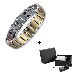 Steel Geranium Magnetic Therapy Bracelet