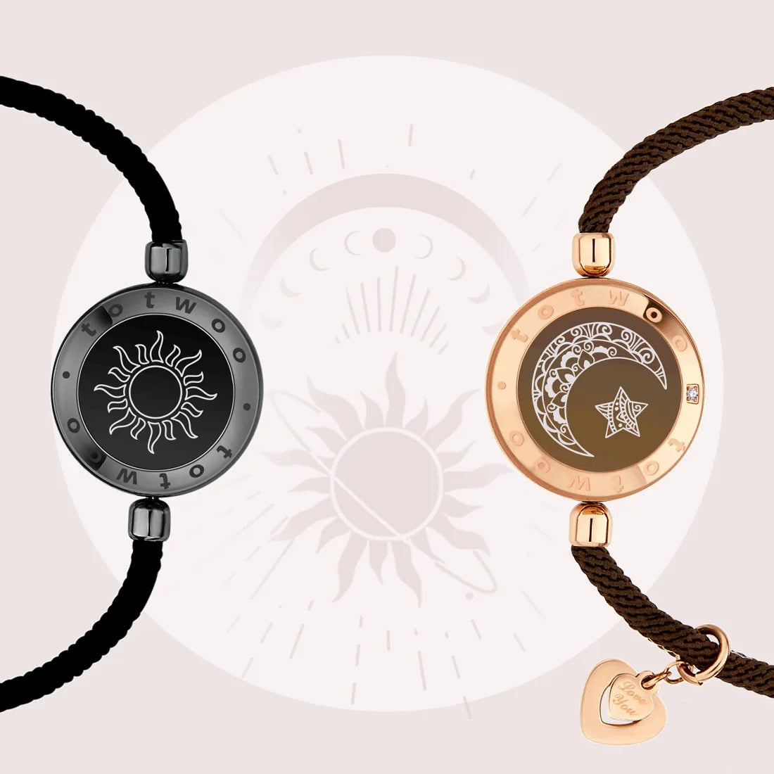Long Distance Couple Light up and Vibrate Bracelets