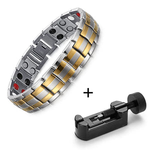 Steel Geranium Magnetic Therapy Bracelet