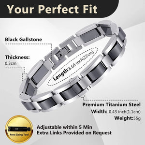 Titanium Hematite Magnetic Therapy Bracelet