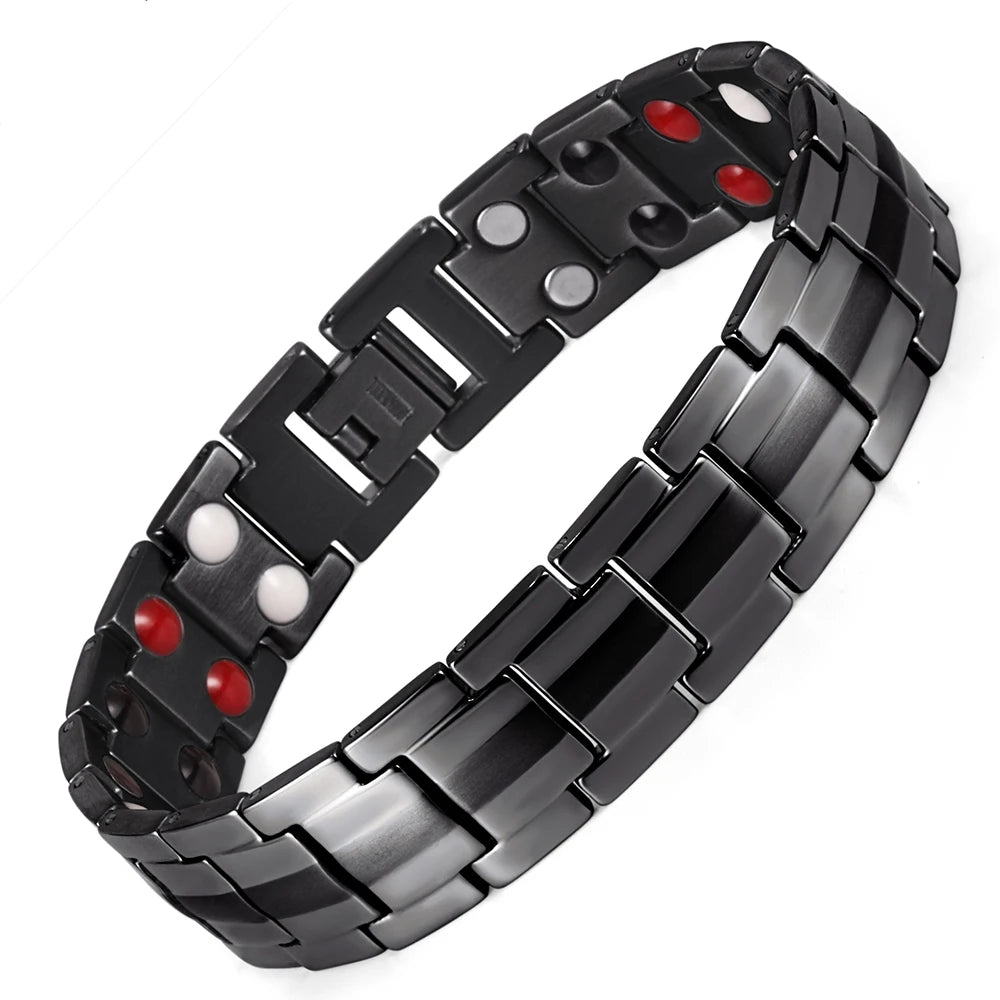 Steel Geranium Magnetic Therapy Bracelet