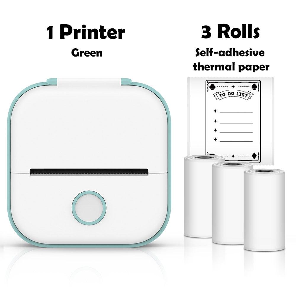 Note buddy Mini Portable Printer, Print Pod, Bluetooth Smart Pocket Inkless  Thermal Printer with 5 Roll Papers for Journal/DIY