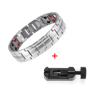Steel Geranium Magnetic Therapy Bracelet