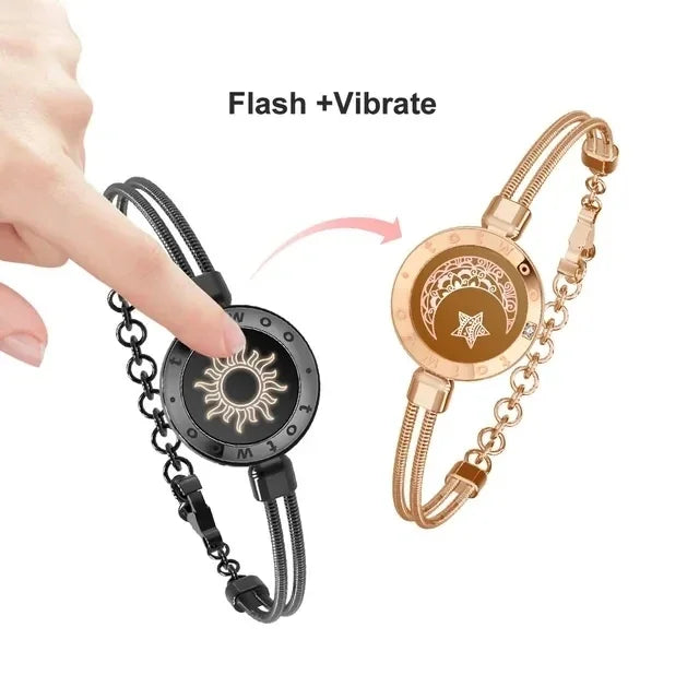 Long Distance Couple Light up and Vibrate Bracelets