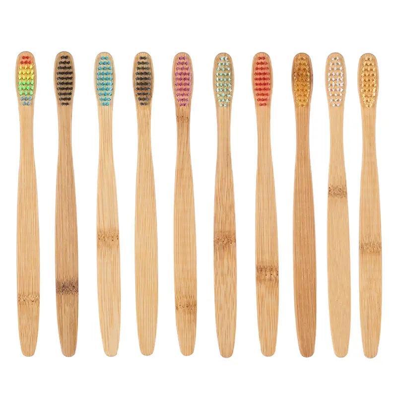 Natural Bamboo Toothbrush Set - The Trendy