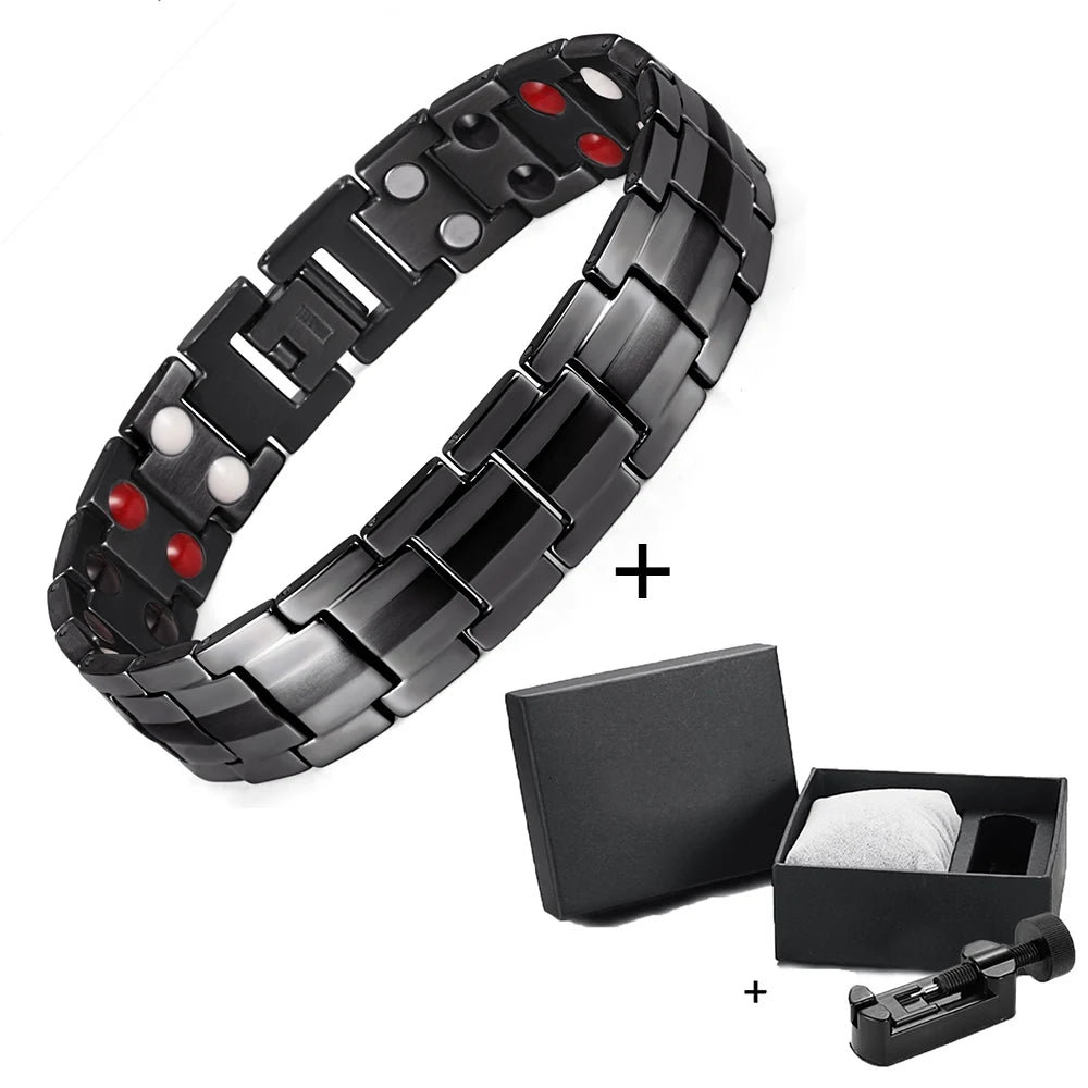 Steel Geranium Magnetic Therapy Bracelet