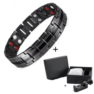 Steel Geranium Magnetic Therapy Bracelet