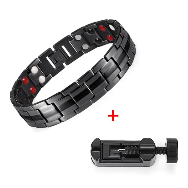 Steel Geranium Magnetic Therapy Bracelet