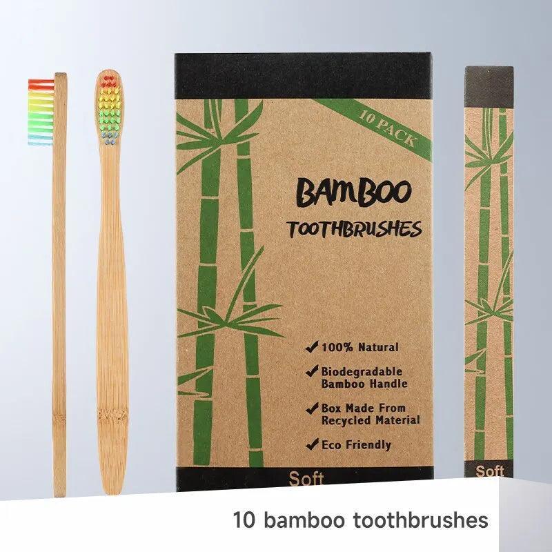 Natural Bamboo Toothbrush Set - The Trendy