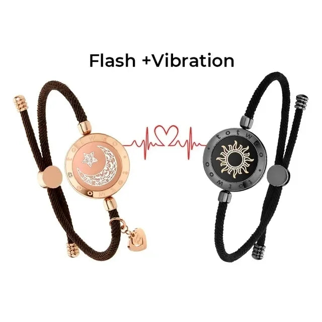 Long Distance Couple Light up and Vibrate Bracelets