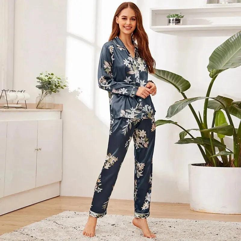 Women Silk Satin Pyjamas - The Trendy