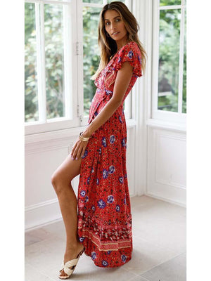 Summer Boho Maxi Dress - The Trendy