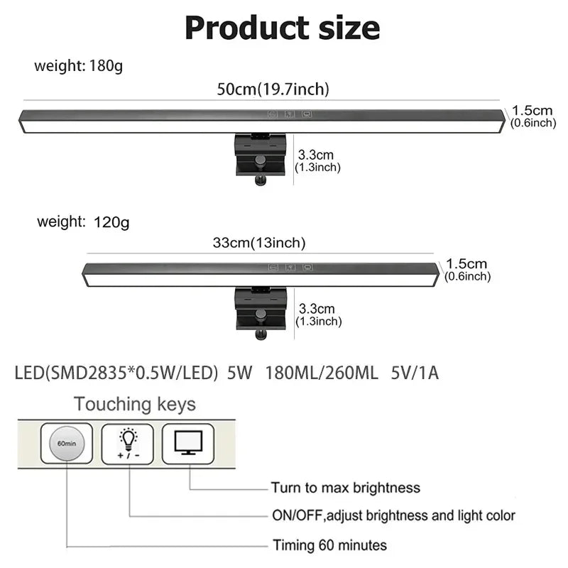 LED Laptop Computer Monitor Light Bar