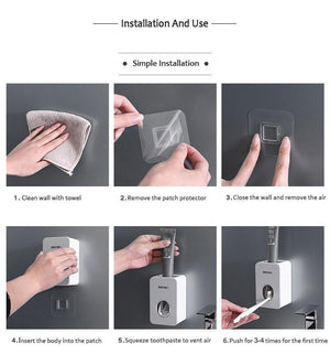 Nordic Inspired Automatic Toothpaste Dispenser - The Trendy