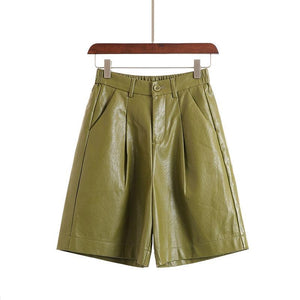 Folly Women Leather Shorts - The Trendy