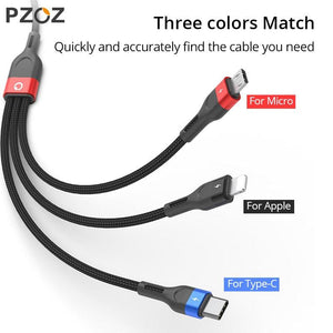 3 IN 1 USB Muti Fast Charging Cable - The Trendy