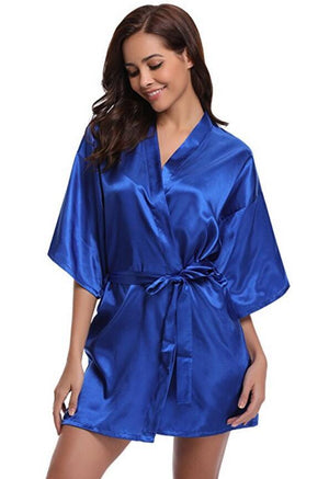 Women's Silk & Satin Robe Gown - The Trendy