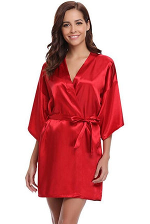 Women's Silk & Satin Robe Gown - The Trendy