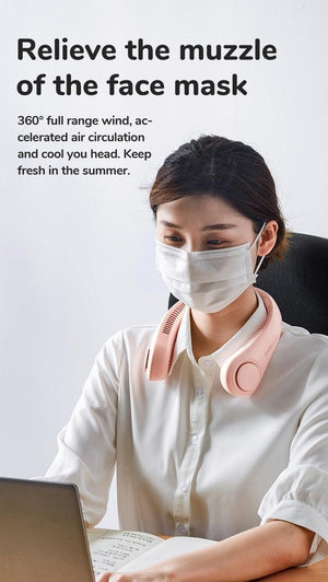 Jisu Portable Wireless Neck Fan - The Trendy