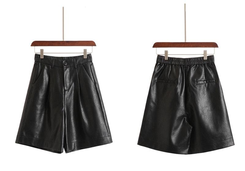 Folly Women Leather Shorts - The Trendy
