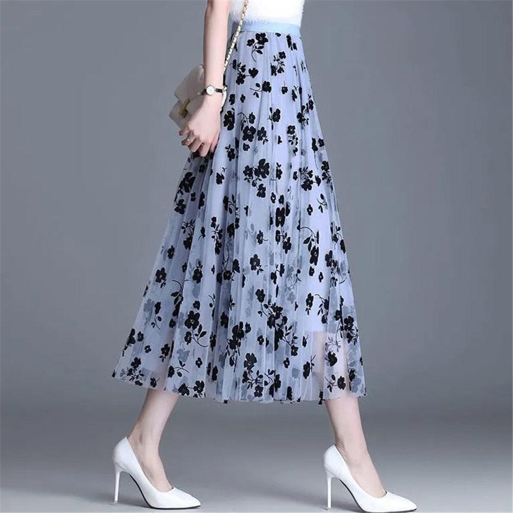 Women Long Gauze Skirt - The Trendy