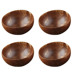 Natural Coconut Bowl & Wooden Spoons - The Trendy