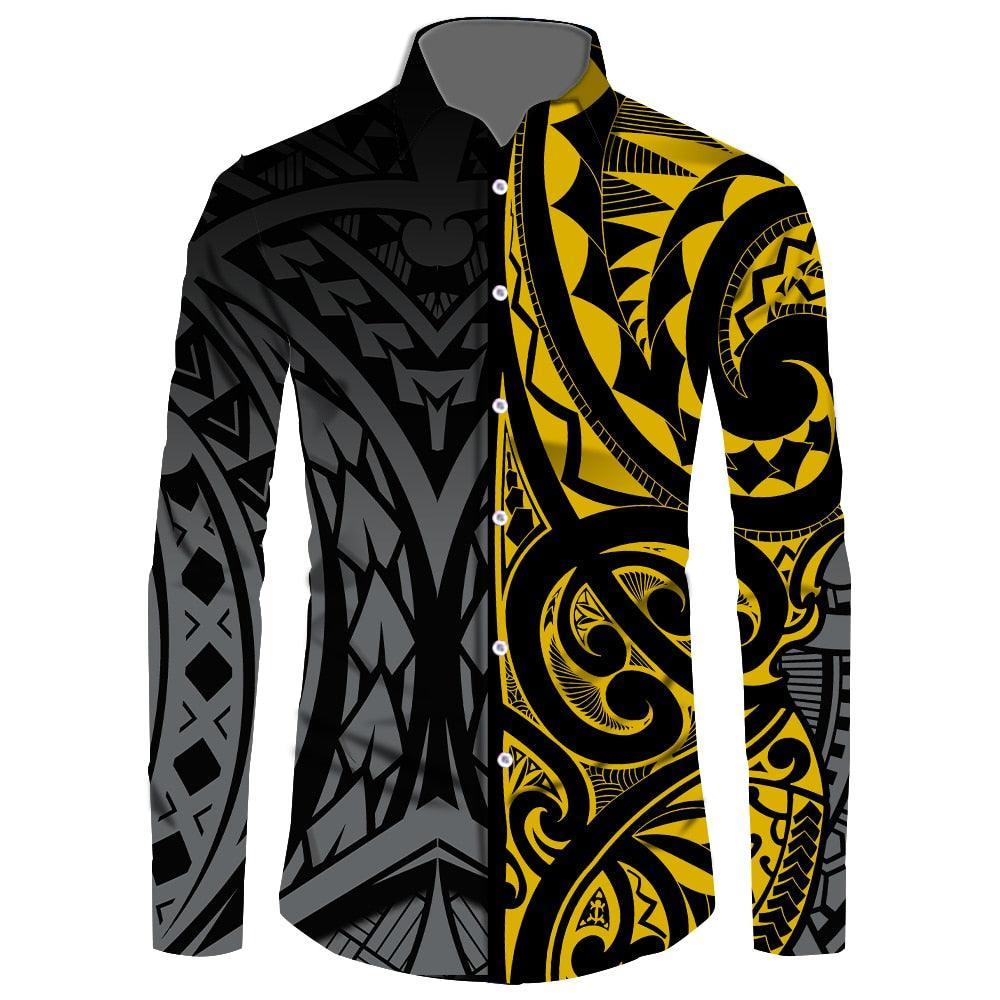 Polynesian Long Sleeve Island Shirts - The Trendy