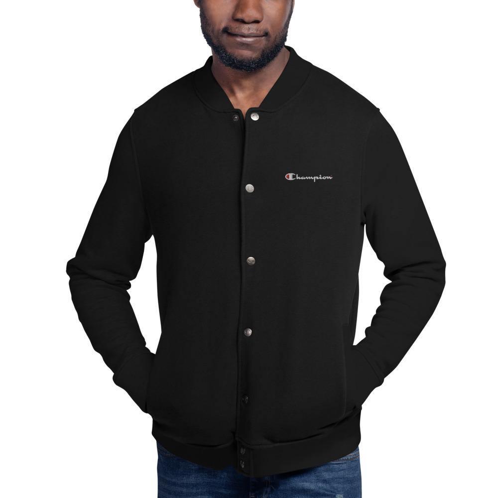 Embroidered Champion Bomber Jacket - The Trendy