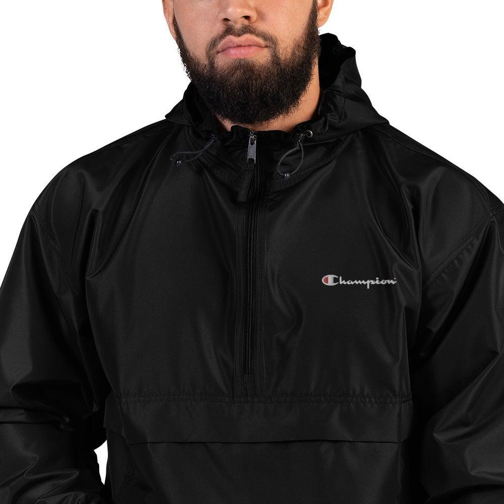 Champion men's shop packable jacket black