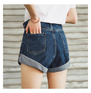 Streamgirl Denim High Waist Shorts - The Trendy