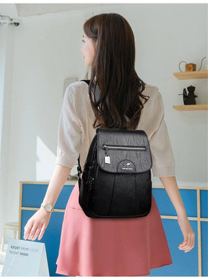 Maylia Leather Backpack - The Trendy