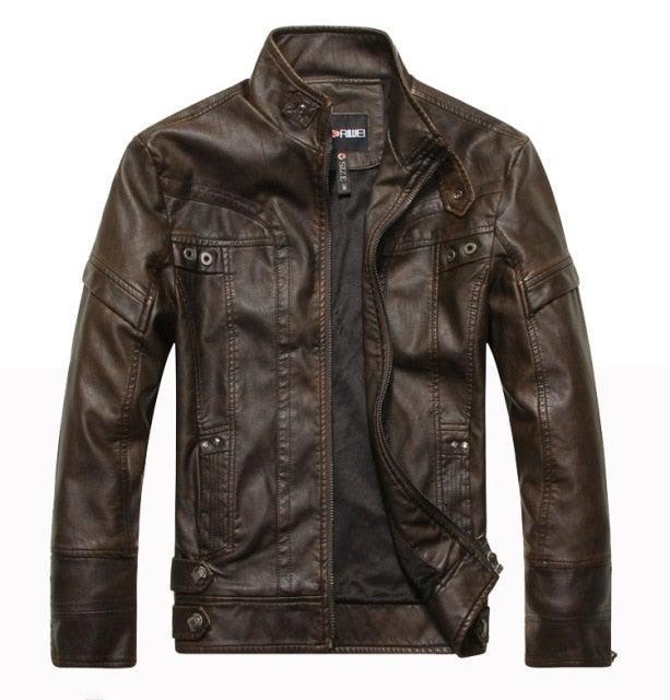 Favocent Men Motorcycle Leather Jacket - The Trendy