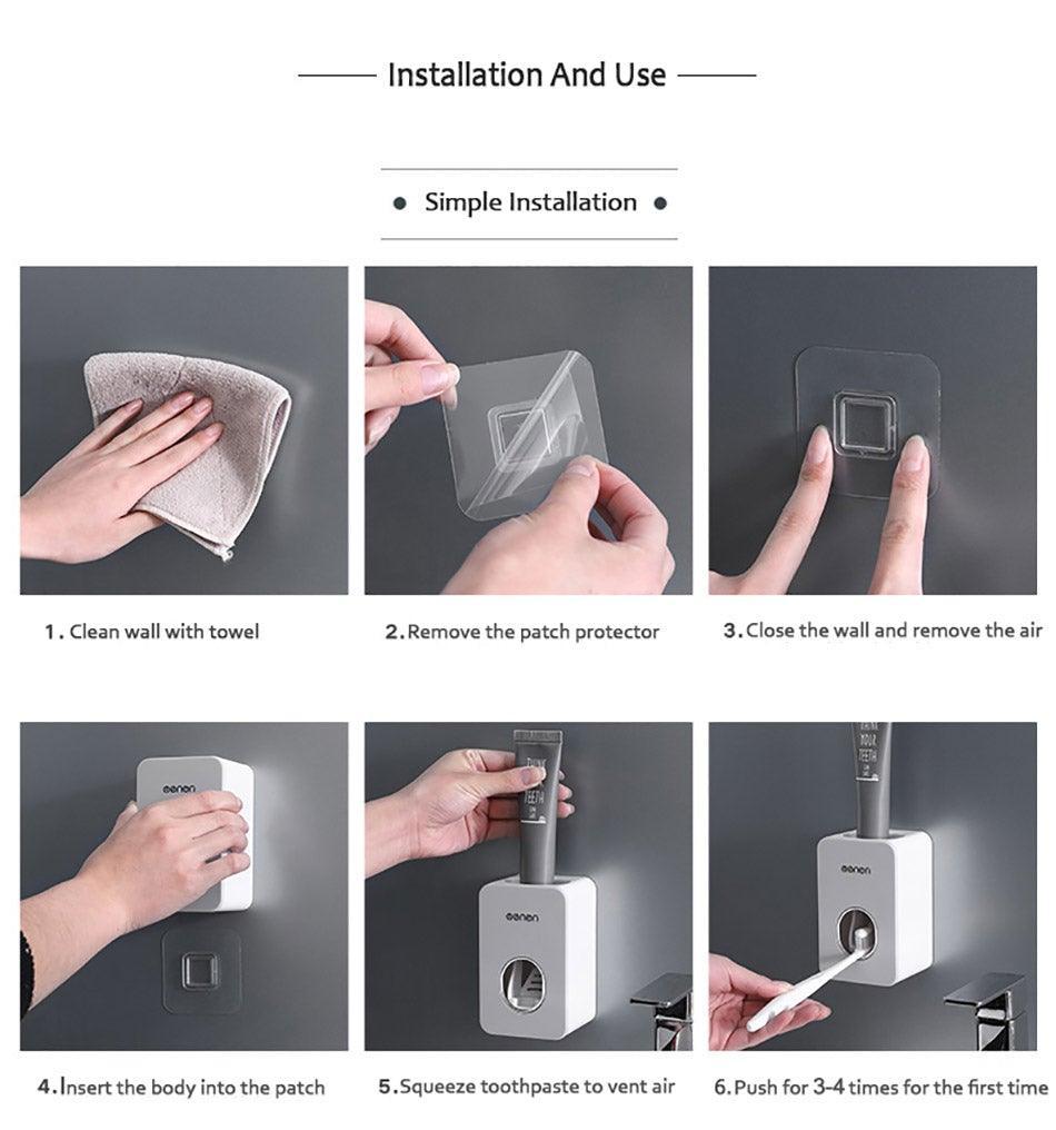 Nordic Inspired Automatic Toothpaste Dispenser - The Trendy